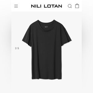 NILI LOTAN
Brady distressed cotton-jersey T-shirt Black XS NWT SOFT!
